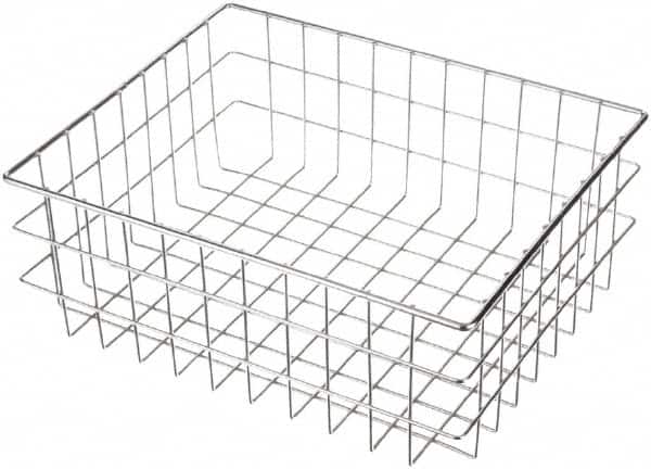 Marlin Steel Wire Products - 13" Deep, Rectangular Steel Wire Basket - 16" Wide x 6" High - Americas Industrial Supply