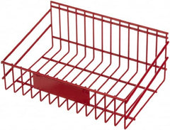 Marlin Steel Wire Products - Red Wall Storage System - 10-3/4" Wide x 4-15/32" High x 7-3/4" Deep - Americas Industrial Supply