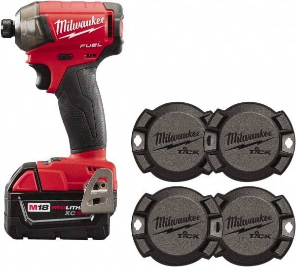 Milwaukee Tool - 18 Volt, 1/4" Drive, 450 In/Lb Torque, Cordless Impact Driver - 3000 RPM, Lithium-Ion Battery Included - Americas Industrial Supply