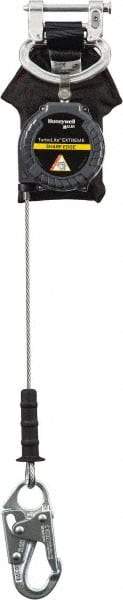 Miller - 9' Long, 420 Lb Capacity, Galvanized Steel Cable Fall Limiter - Steel Locking Snap Hook Connector, Aluminum Carabiner Connector with Integral Shock Pack - Americas Industrial Supply