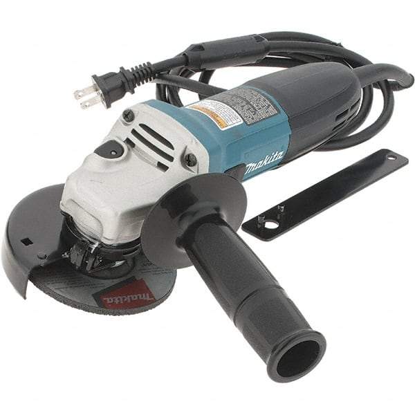 Makita - 4" Wheel Diam, 11,000 RPM, Corded Angle & Disc Grinder - M10x1.5 Spindle - Americas Industrial Supply