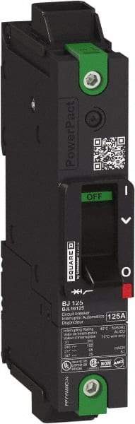 Square D - 20 Amp, 600Y/347 VAC, 2 Pole, Unit Mount B-Frame Circuit Breaker - Thermal-Magnetic Trip, 100 kA at 240 VAC, 65 kA at 480 VAC, 25 kA at 600Y/347 VAC Breaking Capacity, 14-3/0 AWG - Americas Industrial Supply