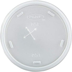 DART - Plastic Cold Cup Lids, Fits 8-9 oz Cups - Translucent - Americas Industrial Supply