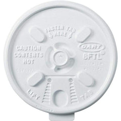 DART - Plastic Hot Cup Lids, 6-10 oz Cups - White - Americas Industrial Supply