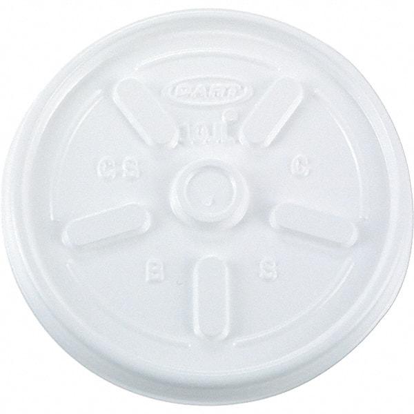 DART - Plastic Hot Cup Lids, 10 oz - White - Americas Industrial Supply