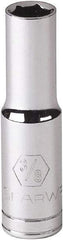 GearWrench - 3/8", 3/8" Drive, Deep Hand Socket - 6 Points, 2-1/2" OAL, Alloy Steel, Full Polish Finish - Americas Industrial Supply