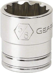 GearWrench - 1/2", 3/8" Drive, Standard Hand Socket - 6 Points, 0.984" OAL, Alloy Steel, Full Polish Finish - Americas Industrial Supply