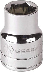 GearWrench - 3/8", 3/8" Drive, Standard Hand Socket - 6 Points, 0.984" OAL, Alloy Steel, Full Polish Finish - Americas Industrial Supply