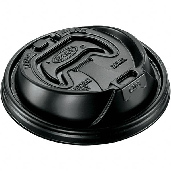 DART - Hot Cup Lids, 12-24 oz Cups - Black - Americas Industrial Supply