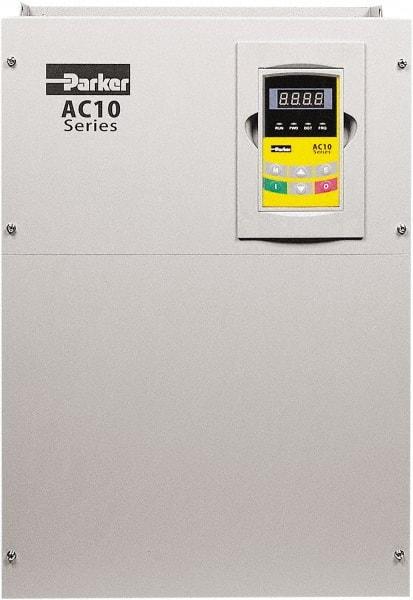 Parker - Three Phase, 460 Volt, 75 hp, Variable Frequency Drive - 14.17" Wide x 10.43" Deep x 21" High, IP20 - Americas Industrial Supply