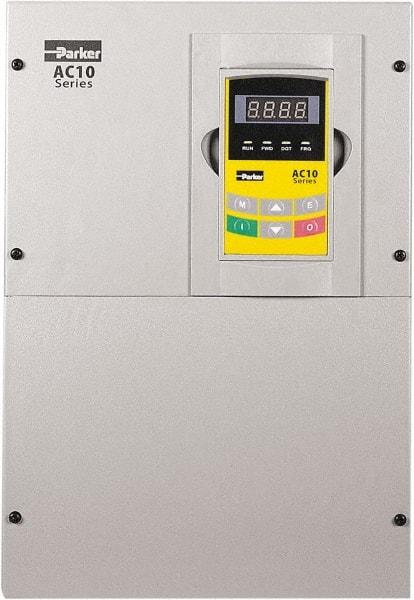 Parker - Three Phase, 460 Volt, 40 hp, Variable Frequency Drive - 10.43" Wide x 9-1/4" Deep x 17" High, IP20 - Americas Industrial Supply