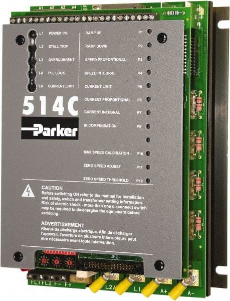 Parker - Single Phase, 110-480V +/-10% Volt, 1-1/2 hp, Analog Isolated Converter - 3-1/2" Wide x 6.3" Deep x 9" High, IP00 - Americas Industrial Supply