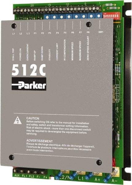 Parker - Single Phase, 110-480V +/-10% Volt, 1-1/2 hp, Analog Isolated Converter - 3-1/2" Wide x 6.3" Deep x 9" High, IP00 - Americas Industrial Supply