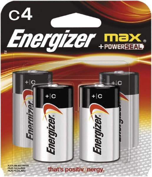 Energizer - Size C, Alkaline, Standard Battery - 1.5 Volts - Americas Industrial Supply