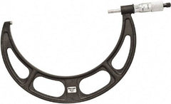 Starrett - 8 to 9" Range, 0.001" Graduation, Mechanical Outside Micrometer - Ratchet Thimble, 5" Throat Depth, Accurate to 0.0001" - Americas Industrial Supply