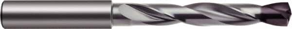 Guhring - 12.1mm 140° Solid Carbide Jobber Drill - nano-FIREX Finish, Right Hand Cut, Spiral Flute, Round Shank, 124mm OAL, Faceted Point - Americas Industrial Supply