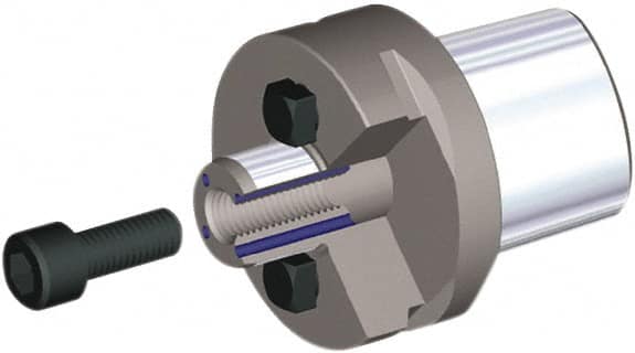 Kennametal - PSC50 Modular Connection 18.5mm Pilot Diam Shell Mill Holder - 25mm Flange to Nose End Projection, 49mm Nose Diam - Exact Industrial Supply