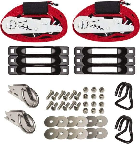 Snap-Loc - 16' Long x 2" Diam, Red Tie Down Strap Kit - Americas Industrial Supply