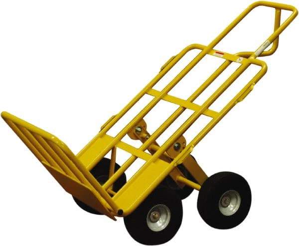 Snap-Loc - 750 Lb Capacity 52" OAH Hand Truck - Loop Handle, Steel, Pneumatic Wheels - Americas Industrial Supply