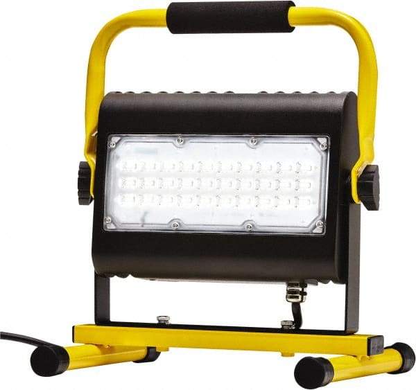 Probuilt Lighting - 120 Volt, 50 Watt, Electric, LED Portable Floor Work Light - 1,524mm Cord, 1 Head, 4,800 Lumens, Aluminum, 12" Long x 10" Wide x 9" High - Americas Industrial Supply