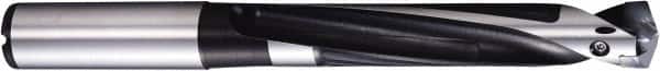 Kyocera - 0.669 to 0.708" Diam, 1.5xD, 1.035" Max Depth, 3/4" Shank Diam, 4.0551" OAL, Replaceable Tip Drill - DA Insert, 170 Seat Size, SS 1.5xD Toolholder, Series Magic Drill DRA - Americas Industrial Supply