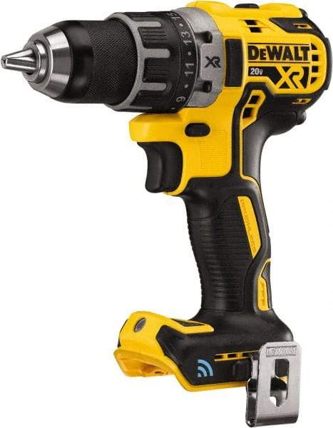 DeWALT - 20 Volt 1/2" Chuck Pistol Grip Handle Cordless Drill - 0-2000 RPM, Keyless Chuck, Reversible, Lithium-Ion Batteries Not Included - Americas Industrial Supply