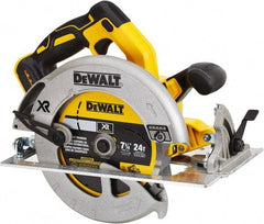 DeWALT - 20 Volt, 7-1/4" Blade, Cordless Circular Saw - 4,000 RPM, Lithium-Ion Batteries Not Included - Americas Industrial Supply