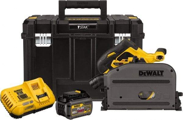 DeWALT - 60 Volt, 6-1/2" Blade, Cordless Circular Saw - 4,000 RPM, 1 Lithium-Ion Battery Included - Americas Industrial Supply