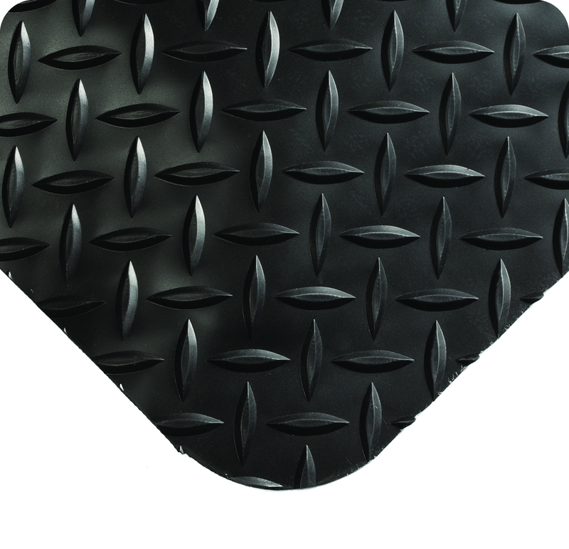 UltraSoft Diamond Plate Floor Mat - 3' x 5' x 15/16" Thick - (Black Diamond Plate) - Americas Industrial Supply