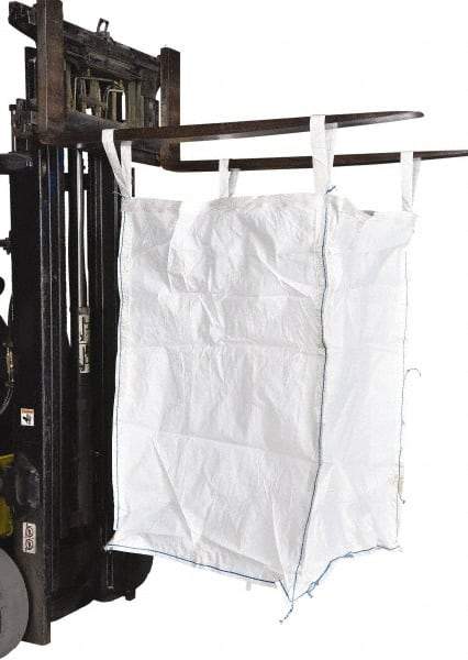 Vestil - 6 Lb Load Capacity, 1-7/8 Cu Yd, Polypropylene Fabric Hopper - 36" Wide x 36" Long x 55" High, White - Americas Industrial Supply