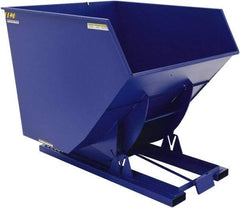 Vestil - 6,000 Lb Load Capacity, 4 Cu Yd, Steel Self-Dumping Hopper - 64" Wide x 79-3/8" Long x 64-3/8" High, Blue - Americas Industrial Supply