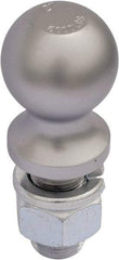 Vestil - 2" Diam, 2" Shank Length, Hitch Ball - 1" Shank Diam, 5,000 Lb Capacity, Chrome - Americas Industrial Supply