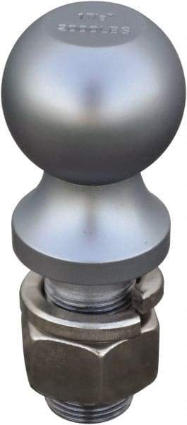 Vestil - 1-7/8" Diam, 2" Shank Length, Hitch Ball - 1" Shank Diam, 2,000 Lb Capacity, Chrome - Americas Industrial Supply