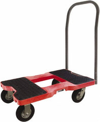 Snap-Loc - 1,500 Lb Capacity Steel Convertible Hand Truck - Polyethylene/Polypropylene Plastic Deck, 20-1/2" OAW, 32" Platform Length x 9-1/2" Platform Height, Rubber Casters - Americas Industrial Supply