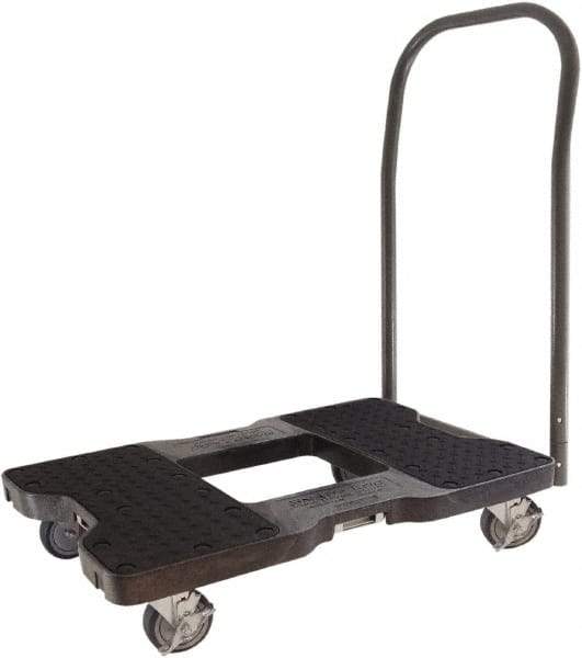 Snap-Loc - 1,500 Lb Capacity Steel Convertible Hand Truck - Polyethylene/Polypropylene Plastic Deck, 20-1/2" OAW, 32" Platform Length x 7" Platform Height, Polyurethane Casters - Americas Industrial Supply