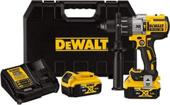 DeWALT - 20 Volt 1/2" Keyless Chuck Cordless Hammer Drill - 0 to 3,850 BPM, 0 to 2,000 RPM, Reversible - Americas Industrial Supply