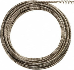 Milwaukee Tool - 5/16" x 50' Drain Cleaning Machine Cable - Inner Core, 1-1/4" to 2-1/2" Pipe, Use with Milwaukee Drain Cleaning Tools - Americas Industrial Supply