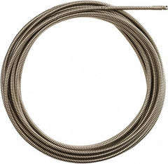 Milwaukee Tool - 5/8" x 50' Drain Cleaning Machine Cable - All-Purpose Wind, 1-1/4" to 2-1/2" Pipe, Use with Milwaukee Drain Cleaning Tools - Americas Industrial Supply