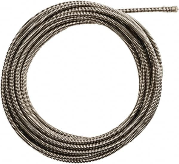 Milwaukee Tool - 3/8" x 35' Drain Cleaning Machine Cable - Inner Core, 1-1/4" to 2-1/2" Pipe, Use with Milwaukee Drain Cleaning Tools - Americas Industrial Supply