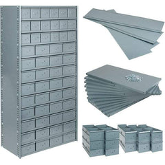 Value Collection - 35.8" Wide, 1 High, Open Shelving Accessory/Component - 21 Gauge Steel, Powder Coat Finish, Use with Bins/Totes - Americas Industrial Supply