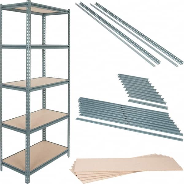 Value Collection - 72" Wide, 36 High, Open Shelving Accessory/Component - Particle Board, Use with Boltless Storage Rack - Americas Industrial Supply
