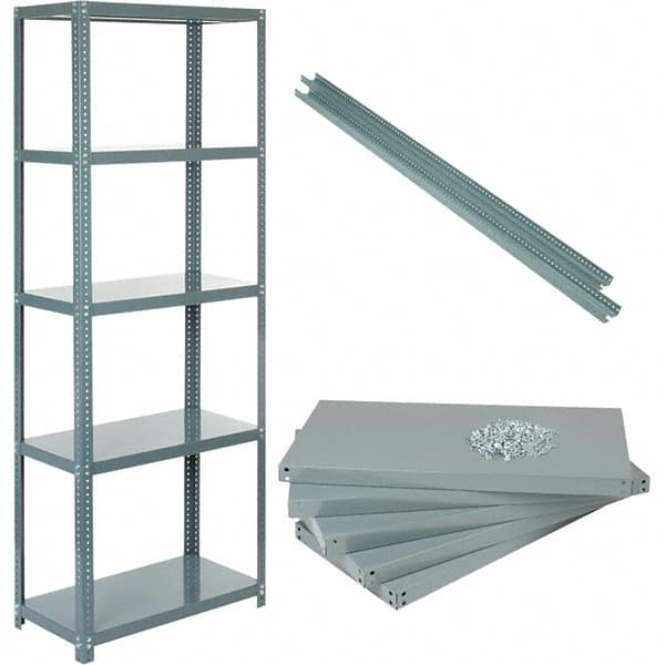 Value Collection - 36" Wide, 1-15/16 High, Open Shelving Accessory/Component - 14 Gauge Steel, Powder Coat Finish, Use with High Capacity Storage Racks - Americas Industrial Supply