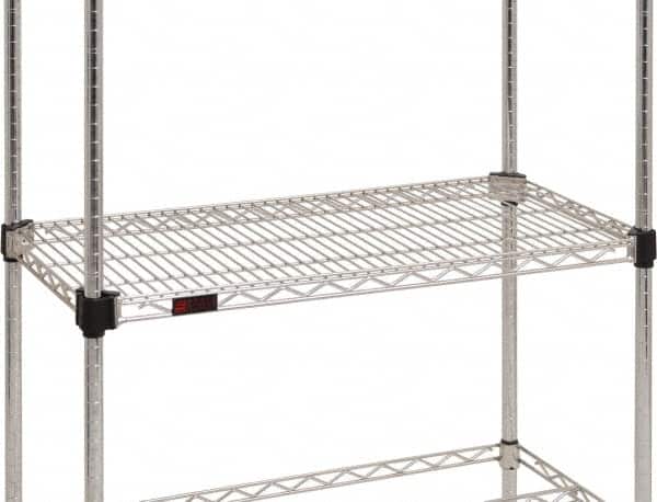 Eagle MHC - 72" Wide, 1-1/8 High, Open Shelving Accessory/Component - Steel Chrome Plated, Chrome Finish, 21" Deep, Use with Eagle MHC Shelving - Americas Industrial Supply