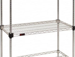 Eagle MHC - 54" Wide, 1-1/8 High, Open Shelving Accessory/Component - Steel Chrome Plated, Chrome Finish, 21" Deep, Use with Eagle MHC Shelving - Americas Industrial Supply