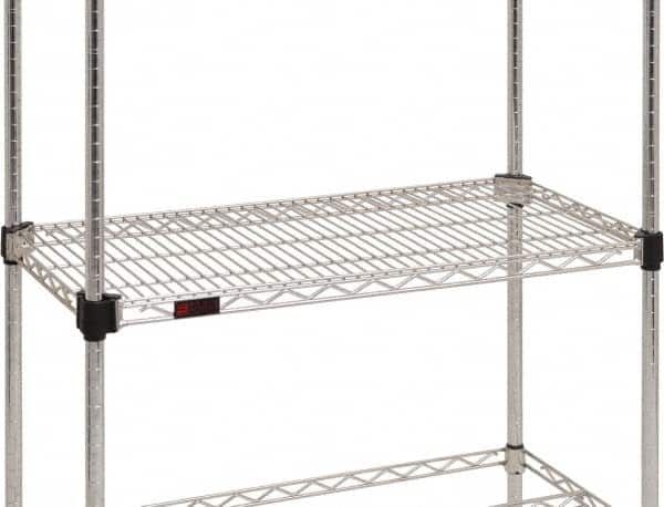 Eagle MHC - 48" Wide, 1-1/8 High, Open Shelving Accessory/Component - Steel Chrome Plated, Chrome Finish, 24" Deep, Use with Eagle MHC Shelving - Americas Industrial Supply