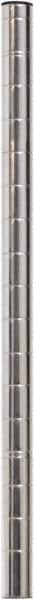 Eagle MHC - 1" Wide, 18 High, Open Shelving Accessory/Component - Steel Chrome Plated, Chrome Finish, 1" Deep, Use with Eagle MHC Shelving - Americas Industrial Supply