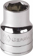 GearWrench - 11/32", 1/4" Drive, Standard Hand Socket - 6 Points, Alloy Steel, Full Polish Finish - Americas Industrial Supply