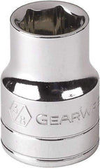 GearWrench - 5/16", 1/4" Drive, Standard Hand Socket - 6 Points, Alloy Steel, Full Polish Finish - Americas Industrial Supply