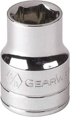 GearWrench - 7/32", 1/4" Drive, Standard Hand Socket - 6 Points, Alloy Steel, Full Polish Finish - Americas Industrial Supply