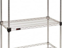 Eagle MHC - 42" Wide, 18 High, Open Shelving Accessory/Component - Steel Chrome Plated, Chrome Finish, Use with Eagle MHC Shelving - Americas Industrial Supply